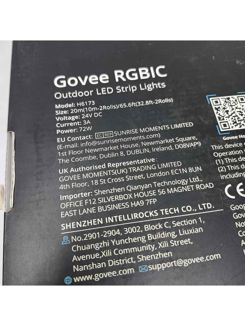 Govee Outdoor LED Strip Lights 65.6ft Alexa & Google App Control IP65 Waterproof